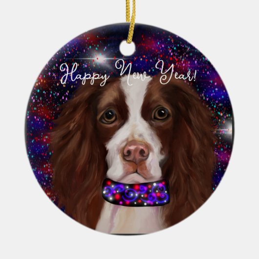 English Springer Spanel Keramik Ornament (Vorne)