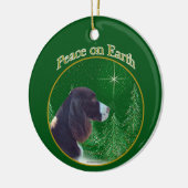 English Springer Spanel (Leber) Peace Keramik Ornament (Links)