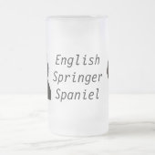 English Springer Spanel Mattglas Bierglas (Mittel)