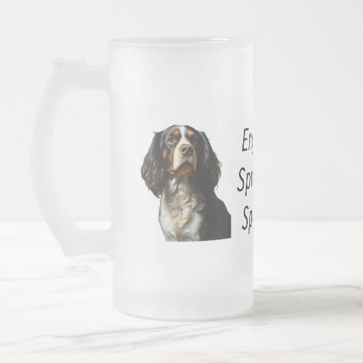 English Springer Spanel Mattglas Bierglas (Links)