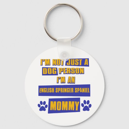 English Springer Spanel Mommy Schlüsselanhänger (Vorderseite)