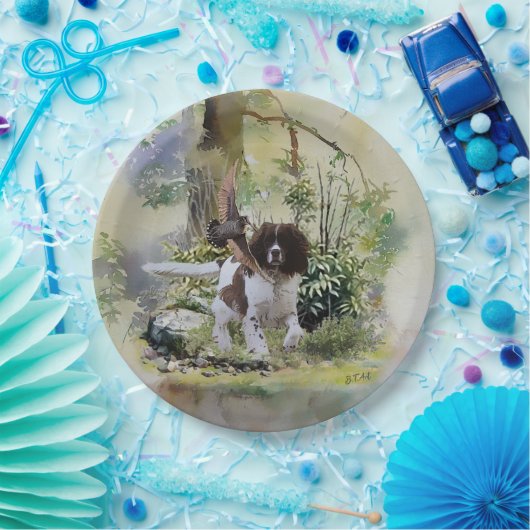 English Springer Spanel Pappteller (Party)