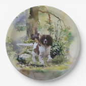 English Springer Spanel Pappteller (Vorderseite)