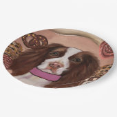 English Springer Spanel Pappteller (Schrägansicht)