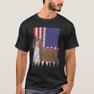 English Springer Spanel Patriotic Dog USA T-Shirt