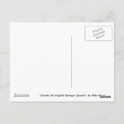English Springer Spanel Postkarte (Rückseite)