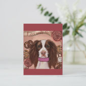 English Springer Spanel Postkarte (Stehend Vorderseite)