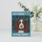 English Springer Spanel Postkarte (Stehend Vorderseite)