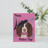 English Springer Spanel Postkarte (Stehend Vorderseite)