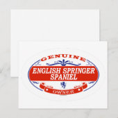 English Springer Spanel Postkarte (Vorne/Hinten)