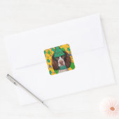 English Springer Spanel Quadratischer Aufkleber (Umschlag)