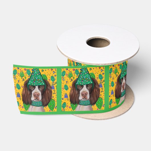 English Springer Spanel Satinband (Spule)
