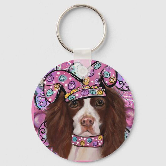 English Springer Spanel Schlüsselanhänger (Vorderseite)