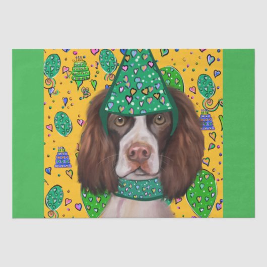 English Springer Spanel Seidenpapier (Vorderseite)