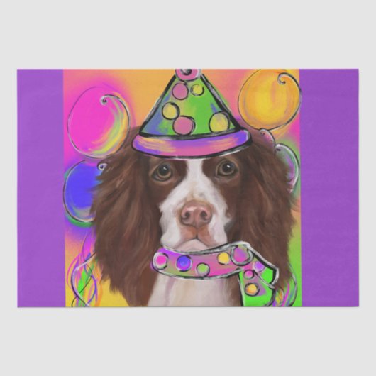 English Springer Spanel Seidenpapier (Vorderseite)