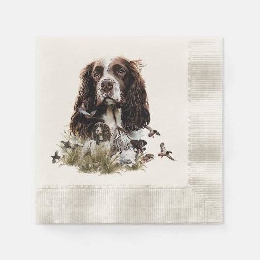 English Springer Spanel Serviette (Vorderseite)