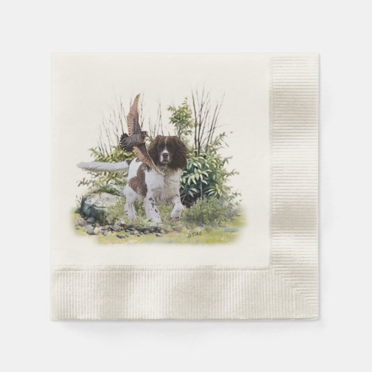 English Springer Spanel Serviette (Vorderseite)