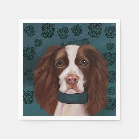 English Springer Spanel Serviette (Vorderseite)