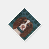 English Springer Spanel Serviette (Ecke)