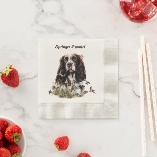 English Springer Spanel Serviette (Beispiel)