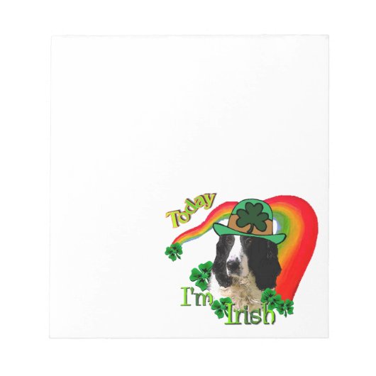 English Springer Spanel St Pattys Notizblock (Vorderseite)