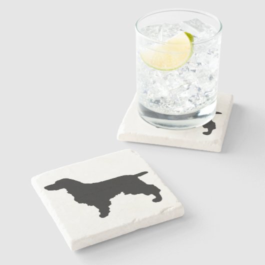 English Springer Spanel Steinuntersetzer (Seitenansicht)