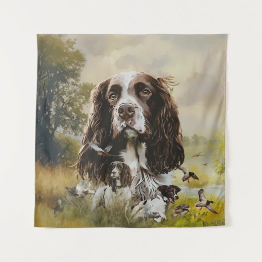 English Springer Spanel Wandteppich (Vorderseite)