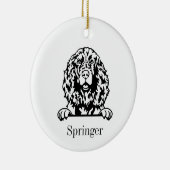 English Springer Spaner Hundeverzierung Keramik Ornament (Rechts)