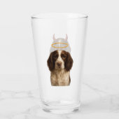 English Springer Spaniel Angel / Devil Glass Glas (Rückseite)