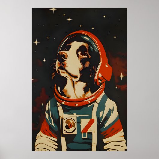 English Springer Spaniel Astronaut Poster, English Poster (Vorne)