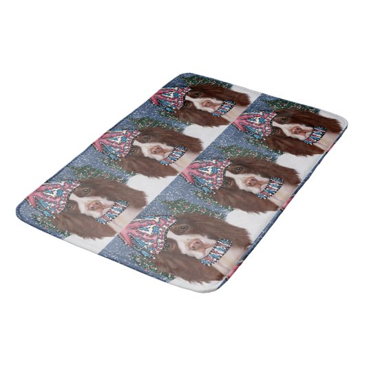 ENGLISH SPRINGER SPANIEL BADEMATTE (Schrägansicht)