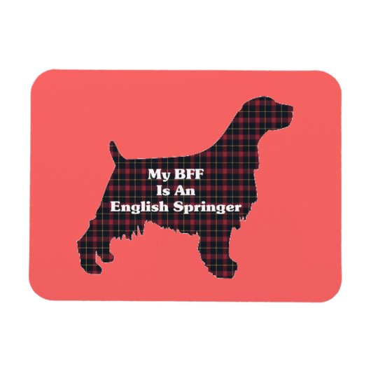 English Springer SPANIEL BESTE FREUNDIN Magnet (Horizontal)