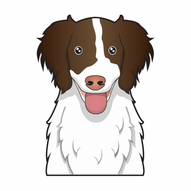 English Springer Spaniel Cartoon Freistehende Fotoskulptur (Vorne)