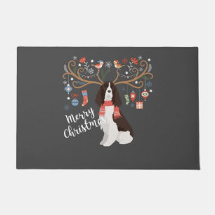 English Springer Spaniel Christmas Reindeer Dog Fußmatte
