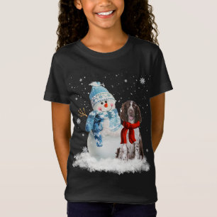 English Springer Spaniel Christmas Snowman Christm T-Shirt