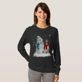English Springer Spaniel Christmas Snowman Christm T-Shirt (Vorne ganz)
