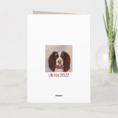 ENGLISH SPRINGER SPANIEL DANKESKARTE (Rückseite)