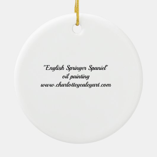 English Springer Spaniel Dog Art Ornament (Hinten)