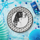 English Springer Spaniel Dog Art Party Pappteller (Party)