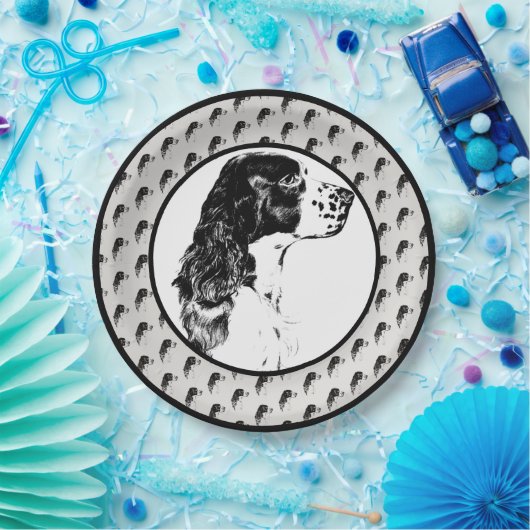 English Springer Spaniel Dog Art Party Pappteller (Party)