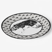 English Springer Spaniel Dog Art Party Pappteller (Schrägansicht)