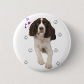 English Springer Spaniel Dog Button (Vorderseite)