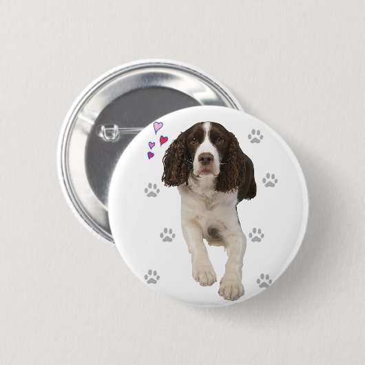 English Springer Spaniel Dog Button (Vorne & Hinten)