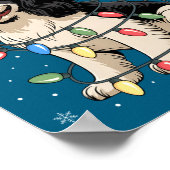 English Springer Spaniel Dog Christmas Tree Lights Poster (Ecke)