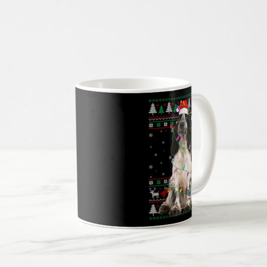 English Springer Spaniel Dog Christmas Ugly Sweate Kaffeetasse (VorderseiteRechts)