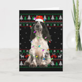 English Springer Spaniel Dog Christmas Ugly Sweate Karte (Vorderseite)