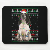 English Springer Spaniel Dog Christmas Ugly Sweate Mousepad (Vorne)