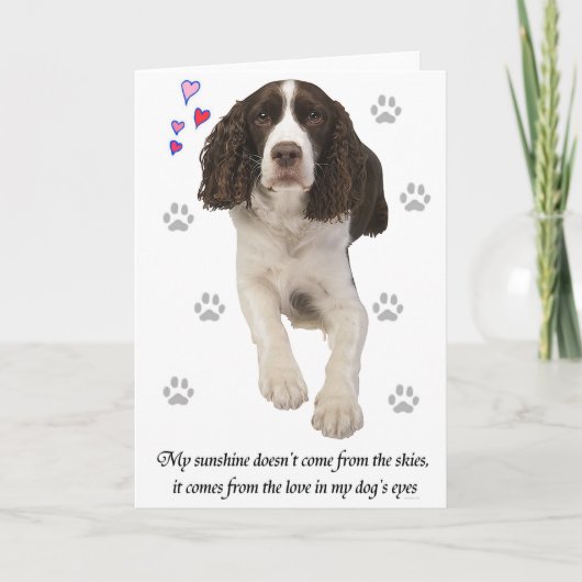 English Springer Spaniel Dog Karte (Vorderseite)