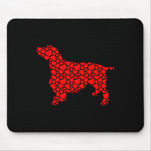 English Springer Spaniel Dog Niedliche Silhouette Mousepad