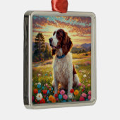 English Springer Spaniel dog Ornament Aus Metall (Rechts)